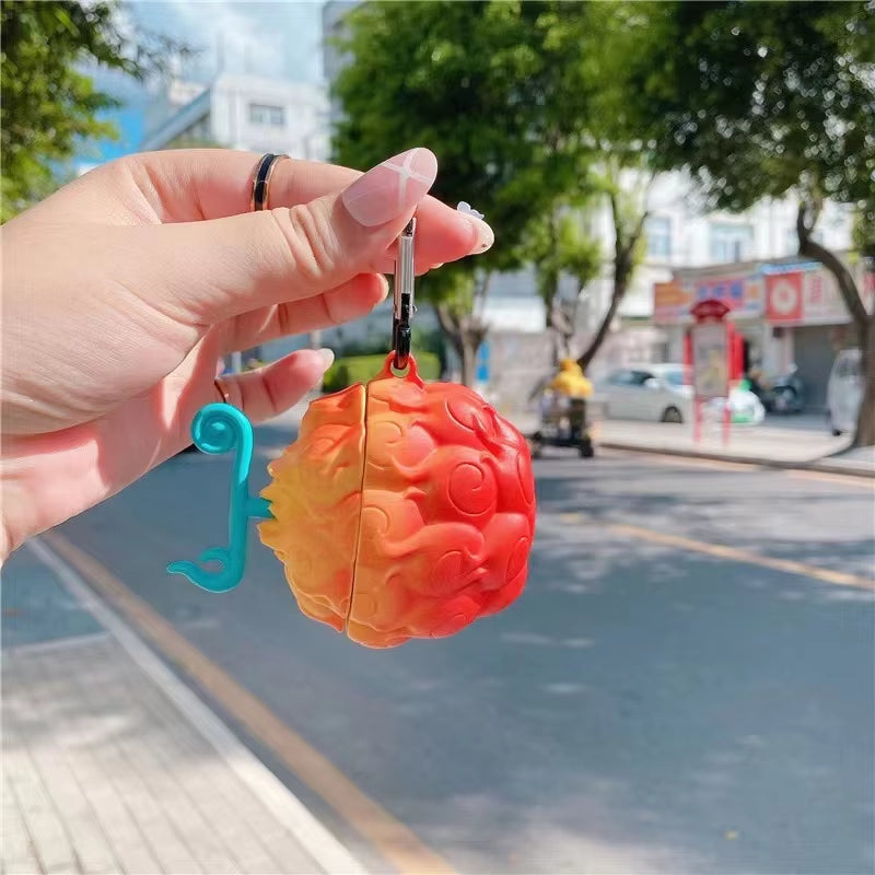 One Piece Devil Fruit Zoro Silicone Earphone Case for Airpods 1 2 3 and Pro 3D Anime Wireless Bluetooth Earphone Case