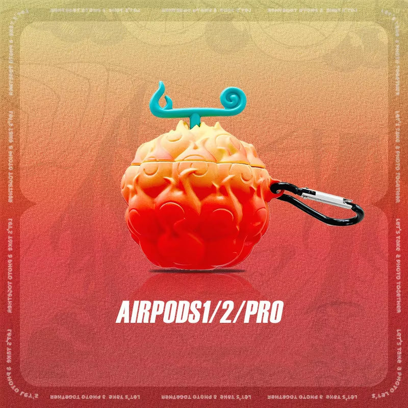 One Piece Devil Fruit Zoro Silicone Earphone Case for Airpods 1 2 3 and Pro 3D Anime Wireless Bluetooth Earphone Case