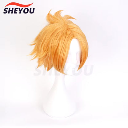 Anime Kaminari Denki Cosplay Wig Boku No Hero Academia Heat Resistant Hair Synthetic Cosplay Wigs + Wig Cap