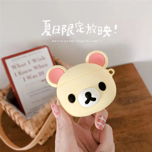 Cute Cartoon Bear 3D Bouncing Rabbit Silicone Protector Case for Apple Airpods Pro 2 2022 Case for Airpods Pro 3 Case Cute Case