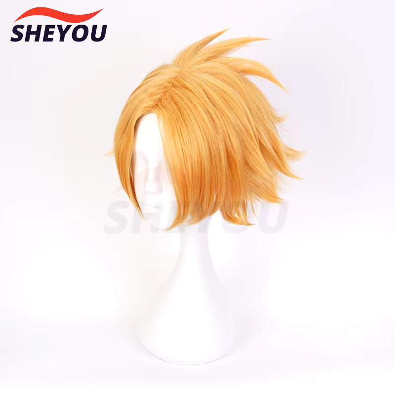 Anime Kaminari Denki Cosplay Wig Boku No Hero Academia Heat Resistant Hair Synthetic Cosplay Wigs + Wig Cap