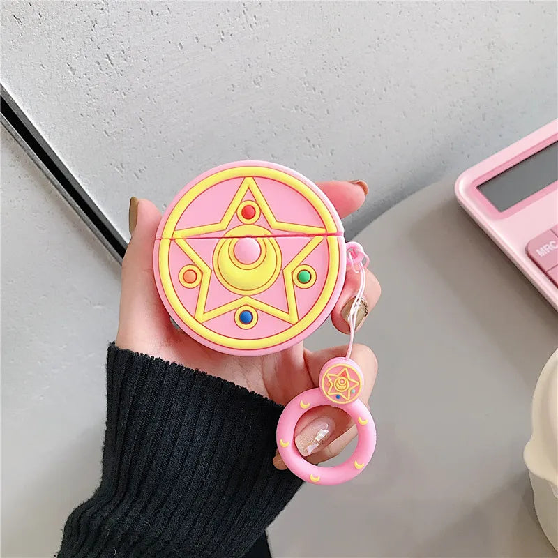 For Airpods 1 2 Case 3D Sailor Moon Cartoon Soft Silicone Earphone Cases for Apple Airpod 3 Case Cute Cover Funda MNL1