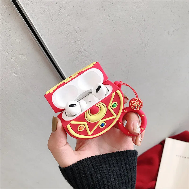 For Airpods 1 2 Case 3D Sailor Moon Cartoon Soft Silicone Earphone Cases for Apple Airpod 3 Case Cute Cover Funda MNL1