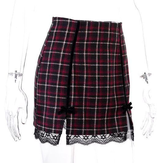 Goth Skirt Plaid Pleated Skirt Studentanime Mini Grid Skirt Jk Uniforms Sailor Suit Short Skirts for Girls Goth Skirt Skirt